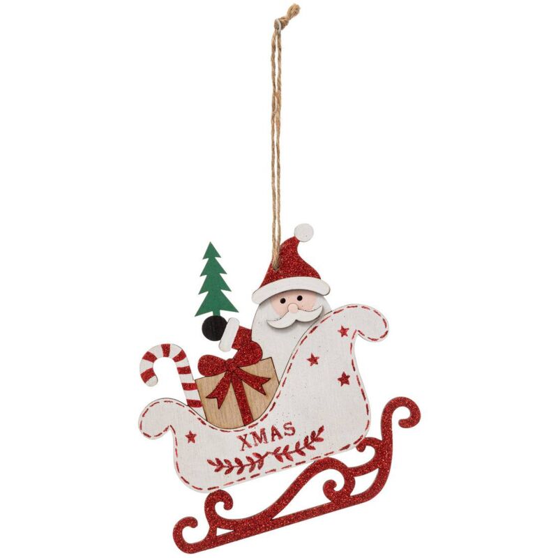 SDN TRINEO DE MADERA XMAS RG 14CM - Feeric lights & christmas