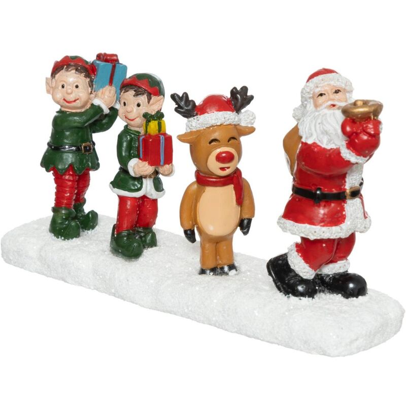 Set De 8 Santons De Noël En Résine - Décorations Multicolores - Hauteur 16 Cm - Pour Crèche Ou Décoration Festive - 6