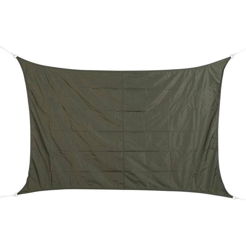 Toldo vela de sombra rectangular CURACAO Verde Hespéride 4 x 3 m