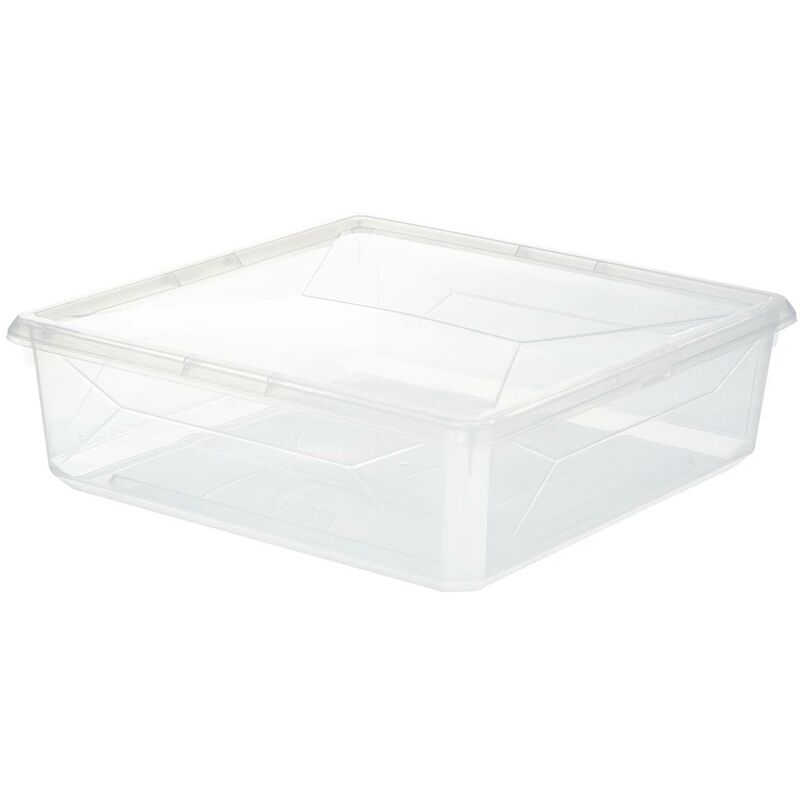 CAJA BAJO CAMA DE PLÁSTICO 39 L TRANSPARENTE