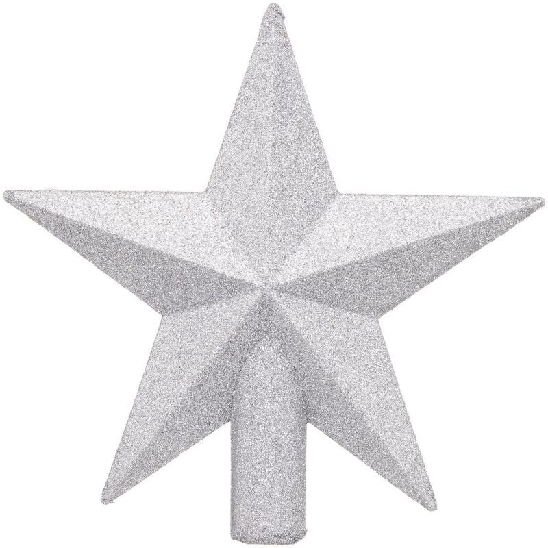 Crest star spangles 22cm plata - Feeric Lights & Christmas