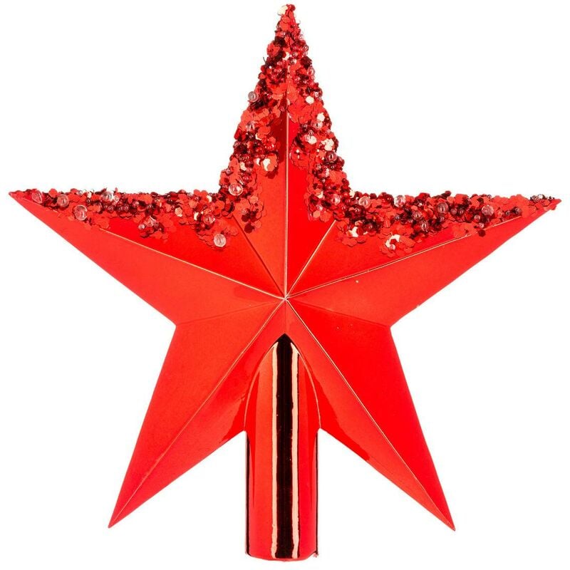 Crest star 22 cm gotas rojas - Feeric Lights & Christmas