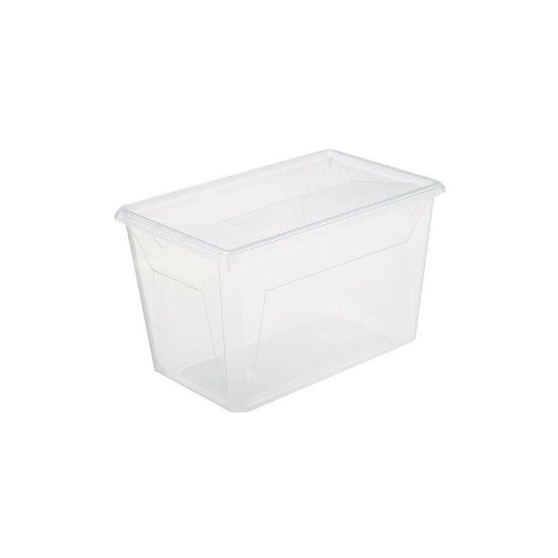 Caja de plástico para almacenaje TRANSPARENTE - 100 L (80x60x33cm