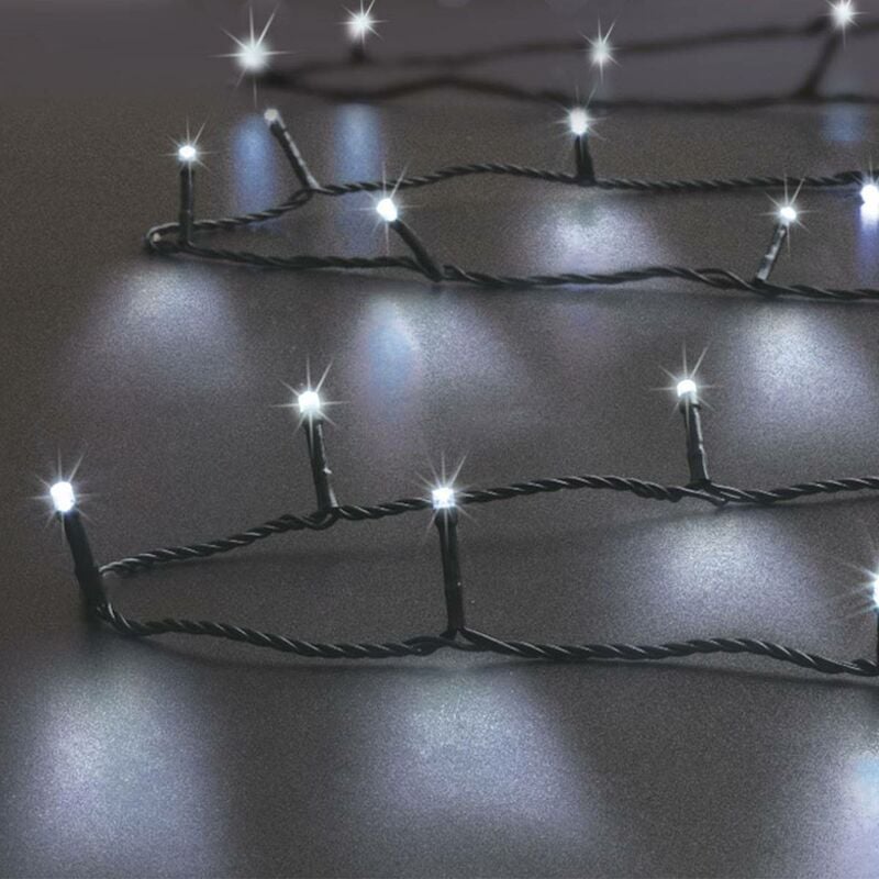 Guirnalda Exterior Solar blanca 100 led pvc longitud cm. feeric lights christmas luces de navidad