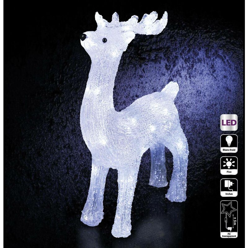 Forma Acrilica Exterior reno de 40 led feeric lights christmas figura navidad and externa 455