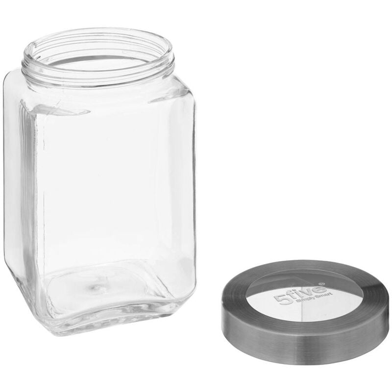 Tarro de cristal con tapa de acero inoxidable hermet 0,6l - jarra