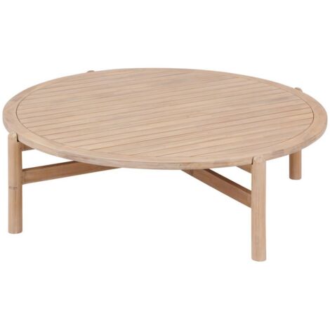 Mesa de centro redonda de jardín deona acacia - 120 x 38 cm - Hespéride