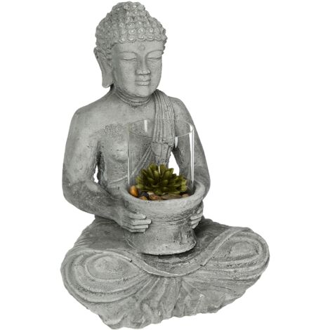 Estatuilla 'Bouddha' sentado - cemento A. 40 cm - Atmosphera créateur d'intérieur