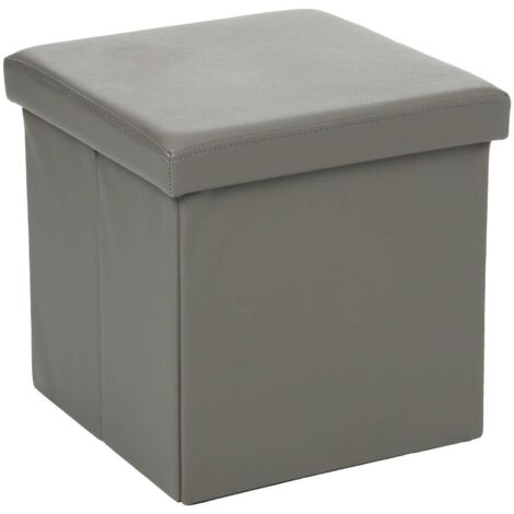 Puff plegable gris - Atmosphera créateur d'intérieur