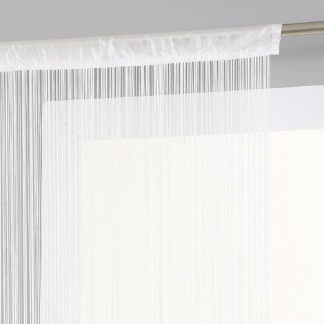 Cortina de alambre - blanca - 90x200 cm - Atmosphera créateur d'intérieur