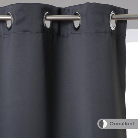 Cortina blackout - gris oscuro - 140x260 cm - Atmosphera créateur d'intérieur