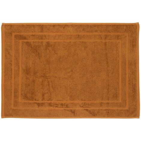 Alfombra De Baño Flexible Home De Bambu Con Antideslizante Color Marrón Liso