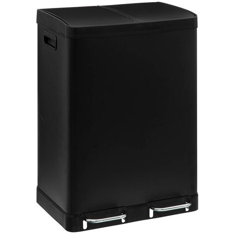 Pedal separador de residuos metal 2x30l ariane negro - 5five