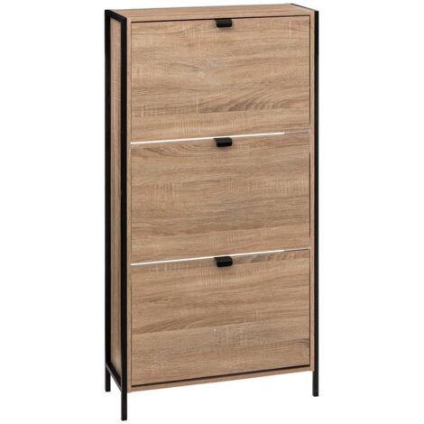 Mueble zapatero de 3 cajones aliaj efecto roble natural - 5five (1/5)