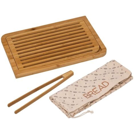 5five - tabla para cortar pan con accesorios de bambú 40x27cm