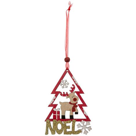SDN MADERA DE ABETO DE RENO 12CM - Feeric lights & christmas