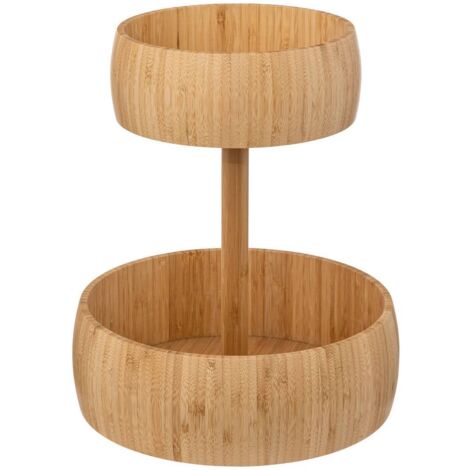 Cesta de fruta de bambú de 2 pisos - 5five