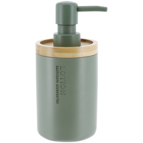 Dosificador de jabón de poliresina 280 ml - bambú caqui - Tendance (1/3)