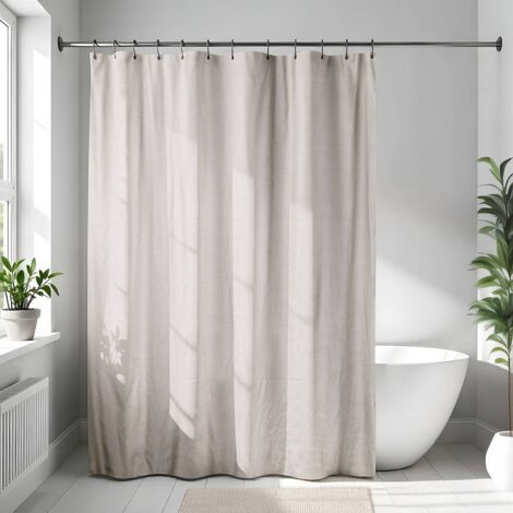Cortina de ducha de microfibra 180x200cm- beige - Tendance (1/2)