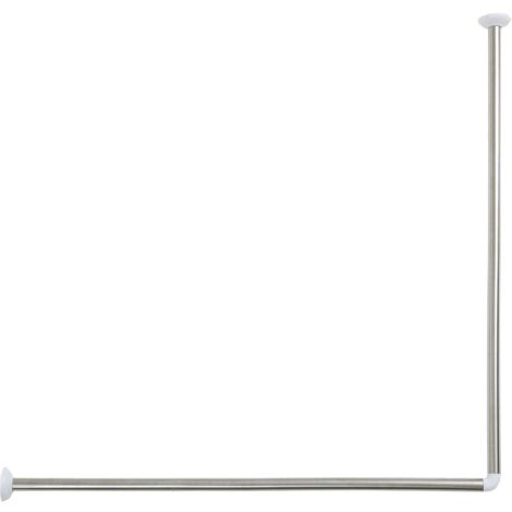Barra de ducha angular de acero inoxidable 90x90 cm - cromo - Tendance