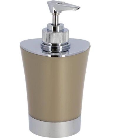 Eluno Dispensador De Jabón Rellenable Con Superficie Suave De Plástico Con Bambú, Para Hasta 300 Ml De Jabón Líquido, Incluye Cabezal De Bomba De Repuesto (plástico-Gris