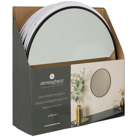 ATMOSPHERA CREATEUR D'INTERIEUR ATM-185971 Atmosphera-Objet déco Jeu de Morpion en Bois de Manguier et Laiton 23 x 23 cm, cm, Beige Moyen
