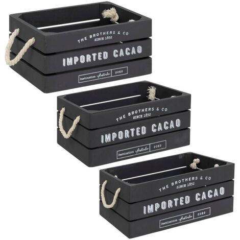 Juego de 3 cajas tipo fruta Denys - Atmosphera créateur d'intérieur
