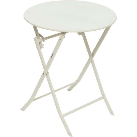 Mesa de jardín plegable redonda Greensboro - barro 2 plazas - Hespéride