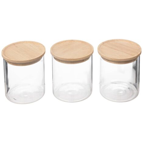 Lote de 3 tarros de cristal herméticos 350 ml hermet - 5five