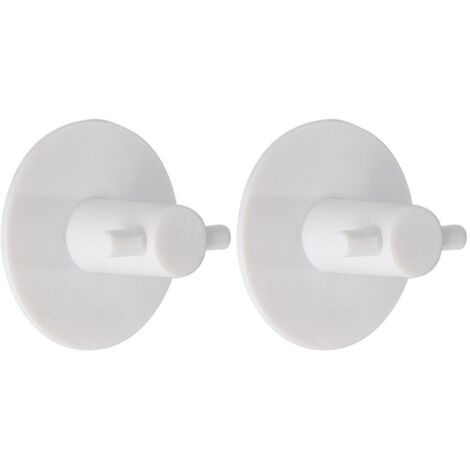 Juego de 2 ganchos redondos abs 3m - blanco - Tendance