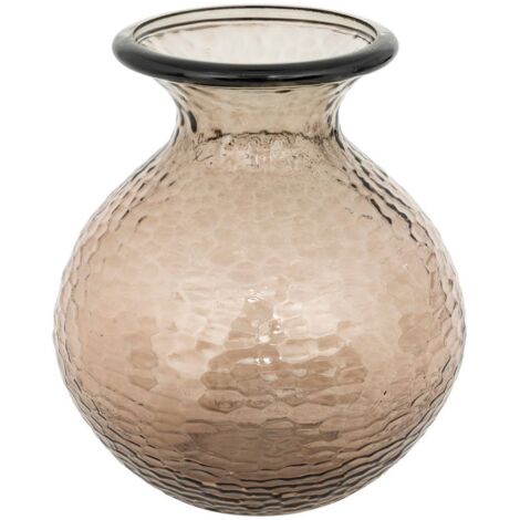 Jarrón de cristal martillado Alric Brown H33cm - Atmosphera créateur d'intérieur