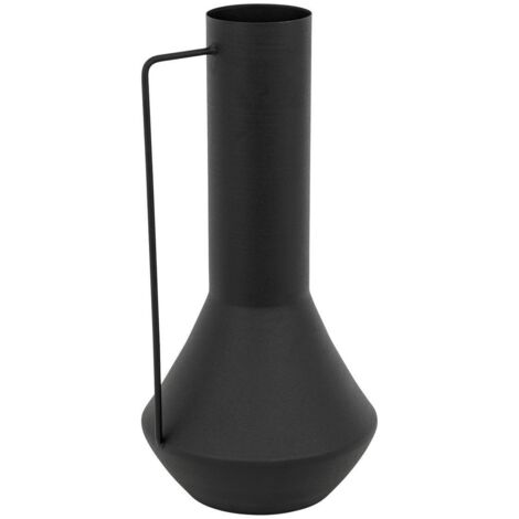 Sylvain Jarrón de metal negro H35cm - Atmosphera créateur d'intérieur