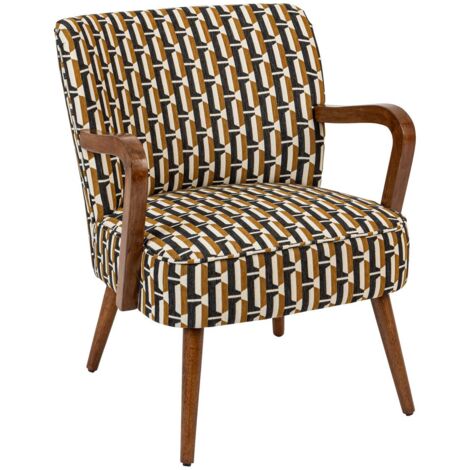 Sillón Chiara Beige y negro - Atmosphera créateur d'intérieur