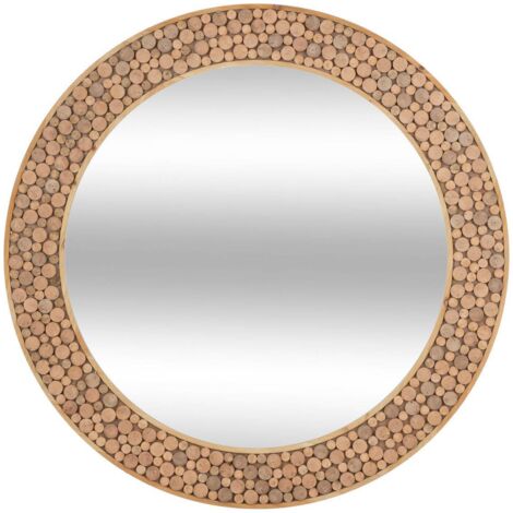 Espejo de madera Anoki D99cm - Atmosphera créateur d'intérieur