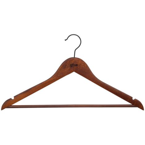 Juego de 2 perchas de madera oscura - 5five (1/2)