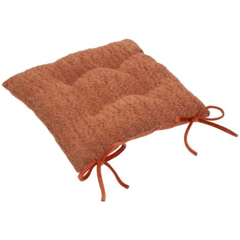 Funda para silla Soana Bouclette Terracotta 38x38cm - Atmosphera créateur d'intérieur