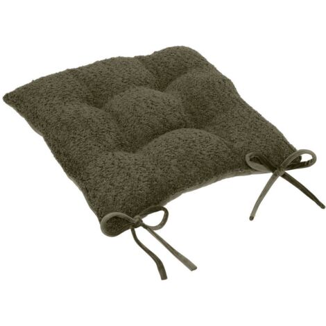 Funda para silla Soana Bouclette verde caqui 38x38cm - Atmosphera créateur d'intérieur