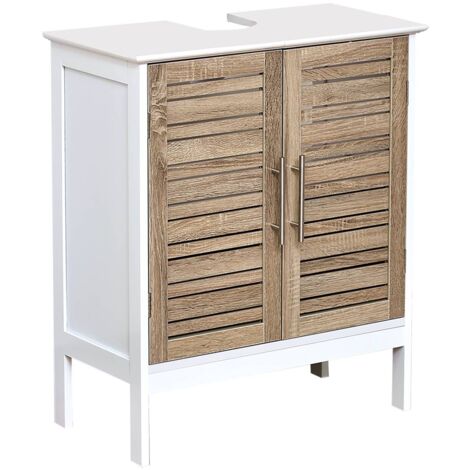 Mueble bajo lavabo mdf 2 puertas 1 balda interior - stockholm - Tendance
