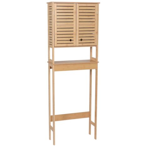 Armario superior 2 puertas bambú mdf con estante - trinidad - Tendance