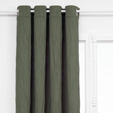 Cortina plisada Maely verde caqui 135x260cm - Atmosphera créateur d'intérieur