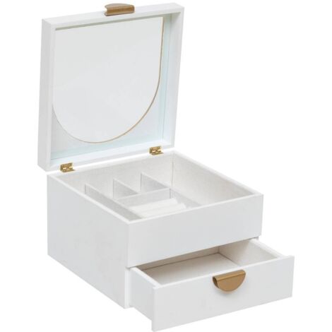 Joyero salvaje madera blanca 20x20cm - Atmosphera créateur d'intérieur
