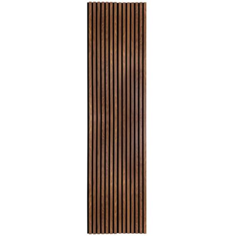 Panel mural decorativo Colva madera oscura 240x60cm - Atmosphera créateur d'intérieur