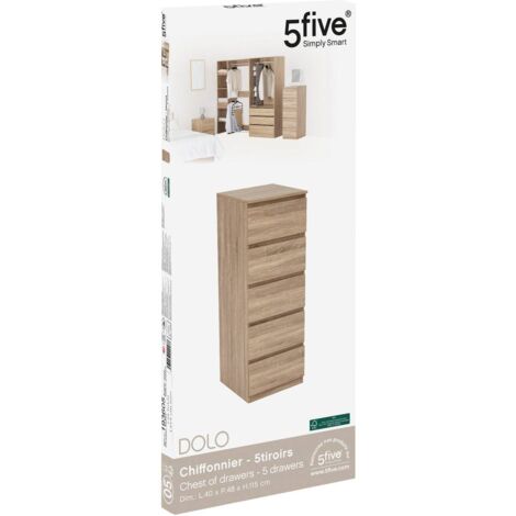Columna Tasso 1 Puerta Efecto Madera Natural 168cm - MDF, Para Baño O Pasillo, Requiere Montaje
