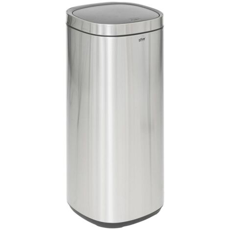 Cubo de basura metálico gris 50l - 5five