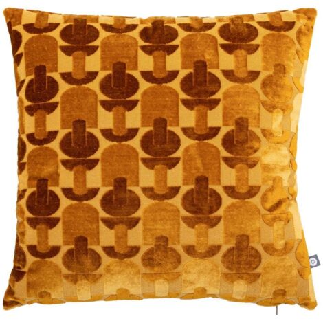 Funda De Cojín De Terciopelo Y Jacquard 45x45 Cm - Ola Elegante - Cremallera Invisible - Ideal Para Salón, Dormitorio O Habitación Infantil