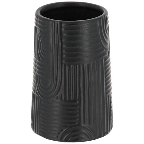 Vaso redondo gres ethnic vibes - negro - Tendance (1/2)