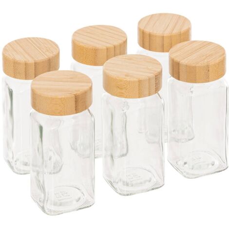Juego de 6 tarros de cristal de 120 ml para especias - 5five