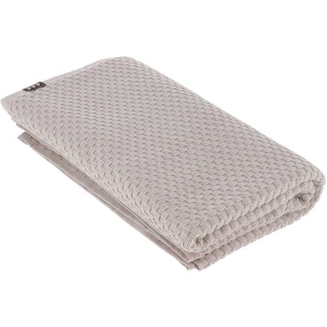 Toalla de baño 90x150 cm 100% algodón damero - gris - Tendance (1/2)