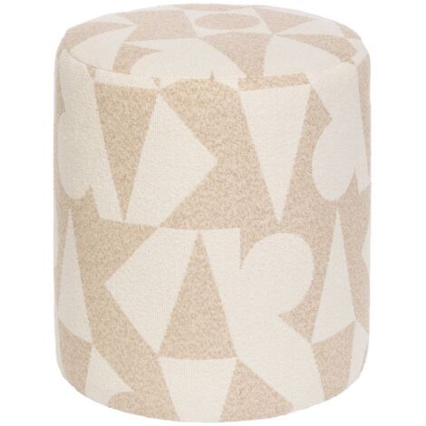 Puf redondo Delor Beige 36x40 cm - Atmosphera créateur d'intérieur