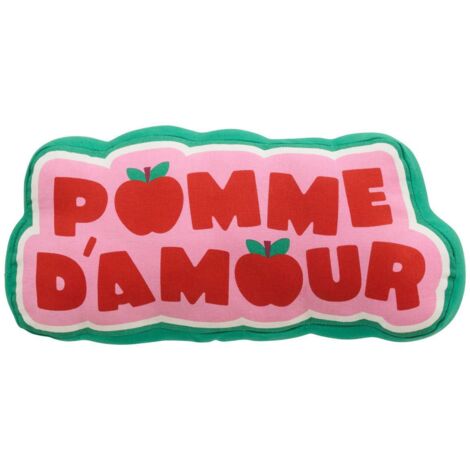 Cojín Cha Cha Pop Pomme d'amour 20x44cm Verde y Rosa - Atmosphera créateur d'intérieur